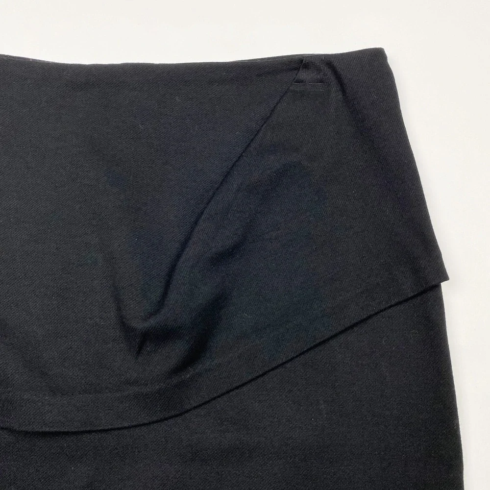 Cabi 3099 Asymmetrical Draped Overlay Pencil Skirt Women 10 Black‎